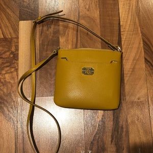 Mustard colored Ralph Lauren crossbody purse